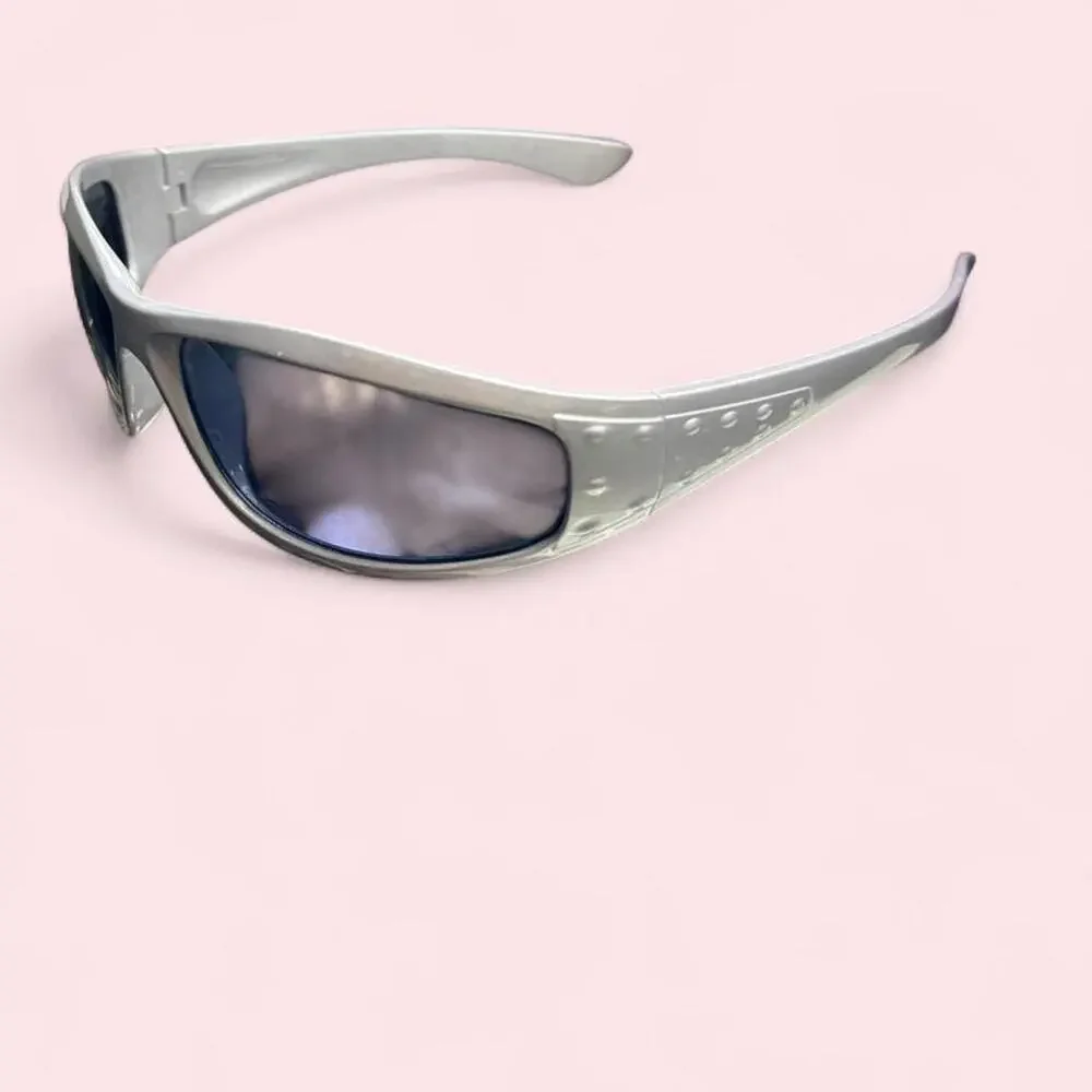 Unisex silver grey sunglasses Cyberpunk y2k